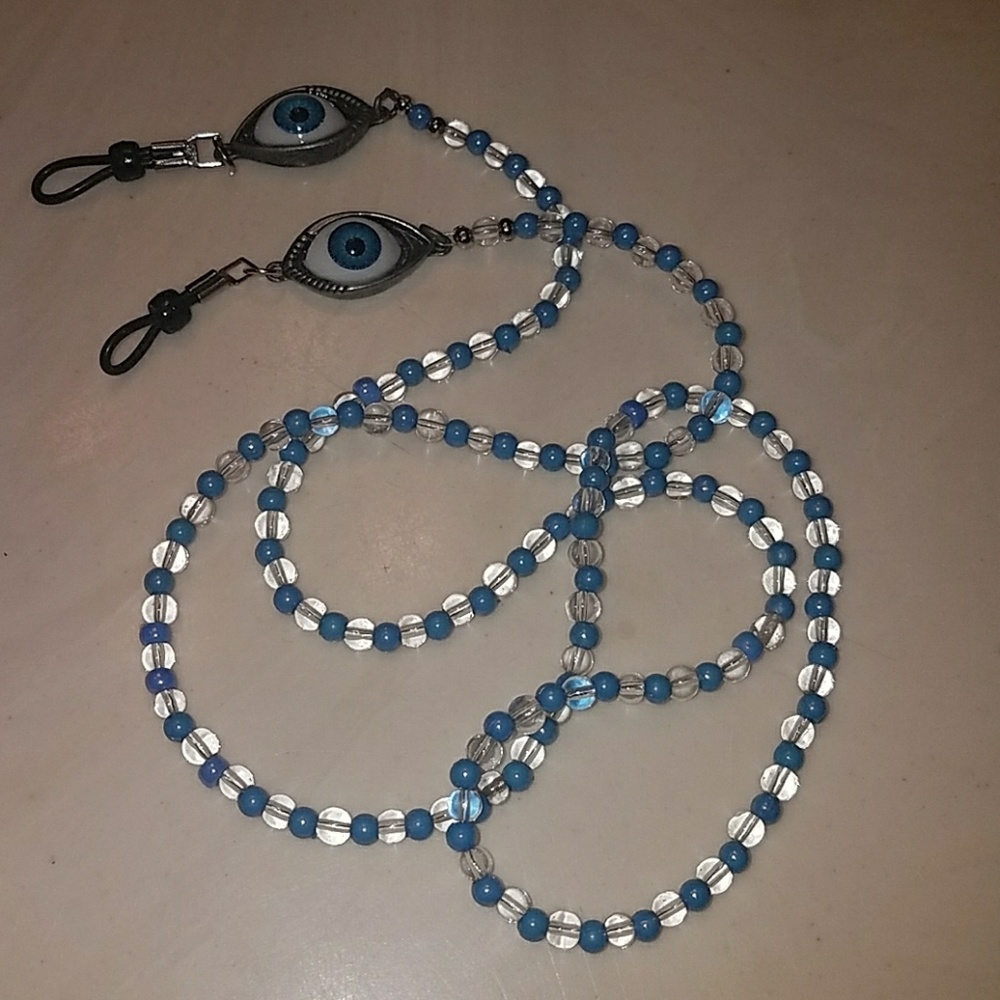 Handmade eye glasses retainer cord lanyard